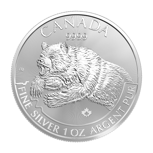 1 oz 2019 Predator Series Grizzly Silver Coin | Royal Canadian Mint