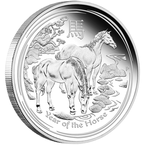 1 kilo 2014 Lunar Year of the Horse Silver Proof Coin | Perth Mint