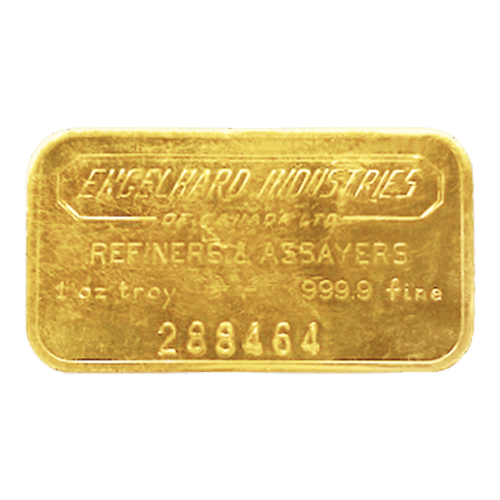 Lingot 1 once d'or vintage Industries of Canada | Engelhard