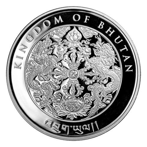Pièce 1 once d'argent Lunaire Année du Coq du Royaume du Bhoutan 2017