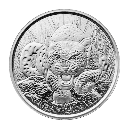 Pièce 1 once d'argent Léopard africain de la République du Ghana 2017