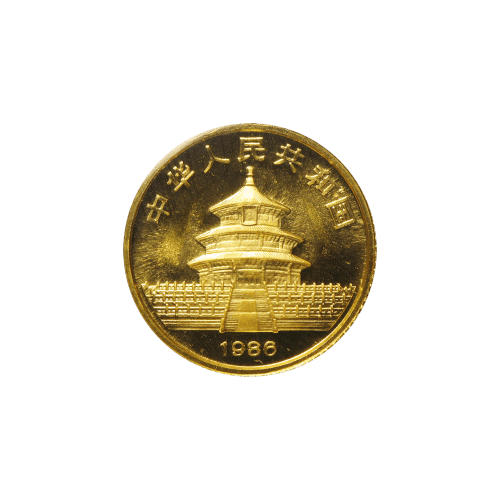 1/10 oz 1986 Chinese Panda Gold Coin | Chinese Mint | Silver Gold