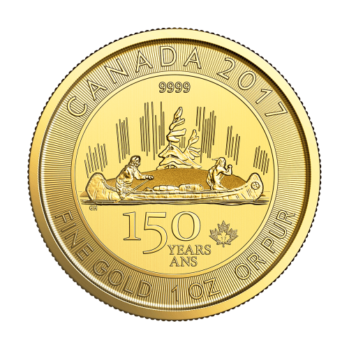 Pièce 1 once d'or 150e édition spéciale Voyageur canadien 2017 | Monnaie royale canadienne