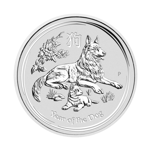 1/2 oz 2018 Lunar Year of the Dog Silver Coin | Perth Mint