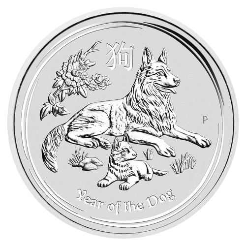 2 oz 2018 Lunar Year of the Dog Silver Coin | Perth Mint