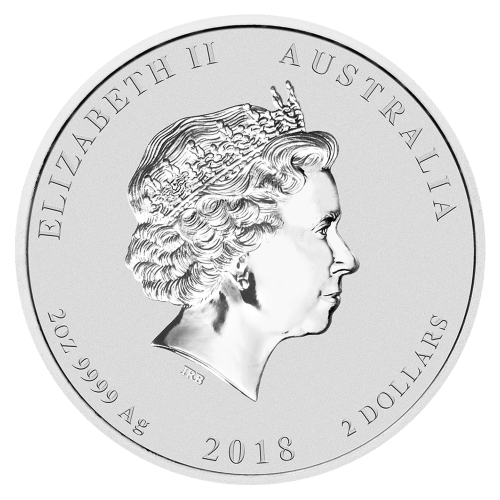 2 oz 2018 Lunar Year of the Dog Silver Coin | Perth Mint