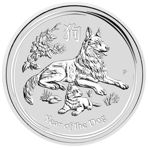 5 oz 2018 Lunar Year of the Dog Silver Coin | Perth Mint