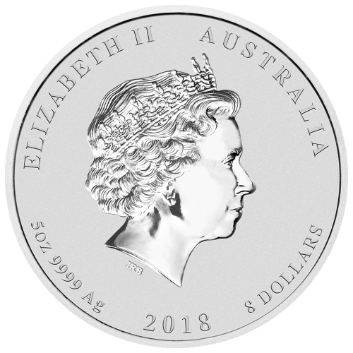 5 oz 2018 Lunar Year of the Dog Silver Coin | Perth Mint