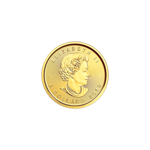 Pièce d'or Feuille d'érable canadienne 2018 de 1/10 once