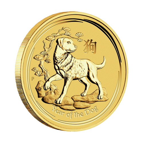 1/2 oz 2018 Lunar Year of the Dog Gold Coin | Perth Mint