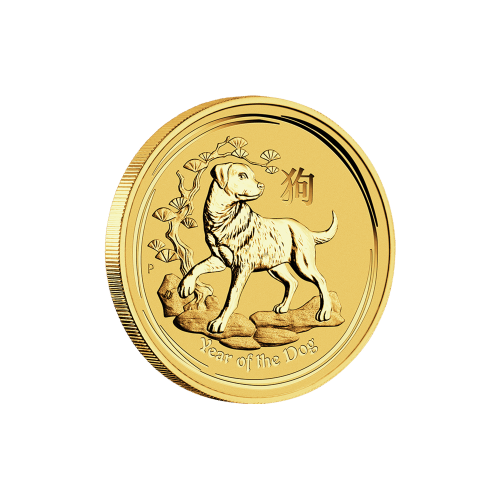 1/4 oz 2018 Lunar Year of the Dog Gold Coin | Perth Mint