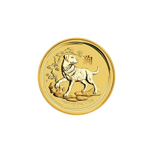 1/10 oz 2018 Lunar Year of the Dog Gold Coin | Perth Mint