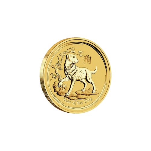 1/10 oz 2018 Lunar Year of the Dog Gold Coin | Perth Mint
