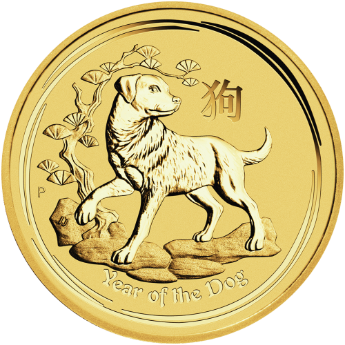 2 oz 2018 Lunar Year of the Dog Gold Coin | Perth Mint