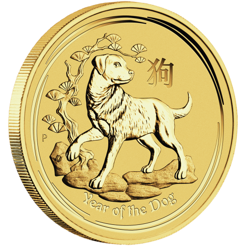 2 oz 2018 Lunar Year of the Dog Gold Coin | Perth Mint