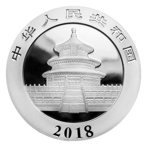 Pièce 30 grammes d'argent Panda Chine 2018