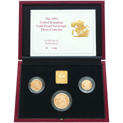 Random Year Great Britain Sovereign 3 Gold Coin Proof Set | The Royal Mint