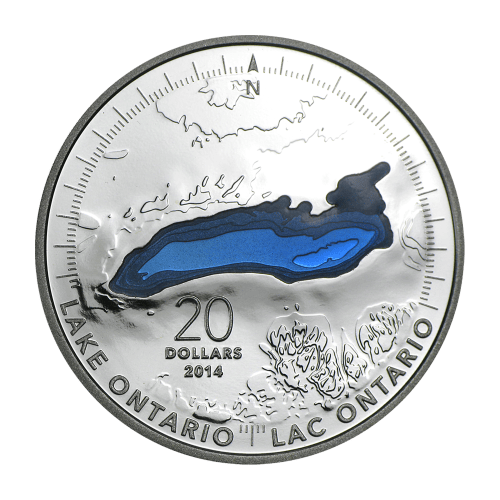 1 oz 2014 The Great Lakes Series | Lake Ontario Silver Coin