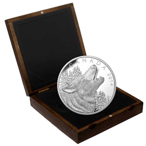 1/2 kilo 2014 Howling Wolf Silver Coin