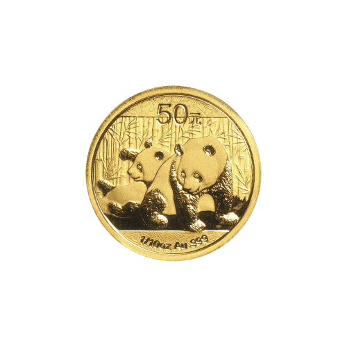 Pièce 1/10 once d'or MS 69 Premières pièces frappées PCGS Panda Chine 2010 | Monnaie chinoise