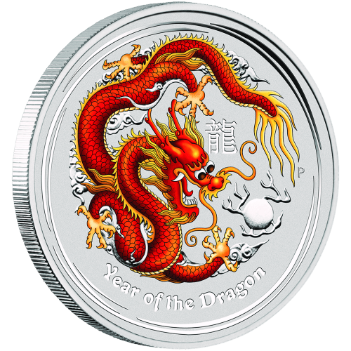 1 kilo 2012 Lunar Year of the Dragon Colourized Silver Coin | Perth Mint