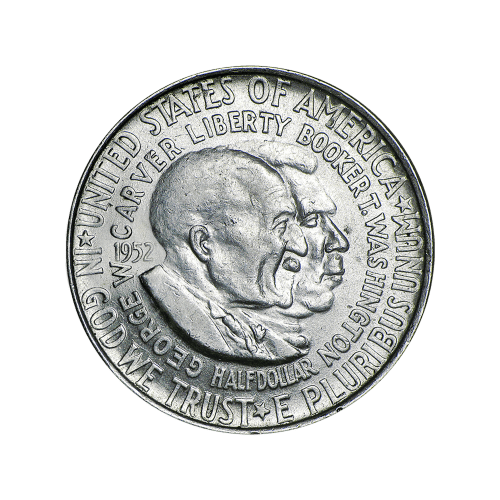 Pièce Demi Dollar en argent de circulation moyenne P, D ou S Washington Carver 1951-1954 | Monnaie des États-Unis