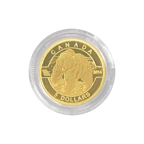 Ensemble de 4 pièces d'or Ô Canada 2014 de 1/10 once