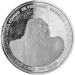 Pièce 1 kilo d'argent Gorille à dos argenté Congo 2017