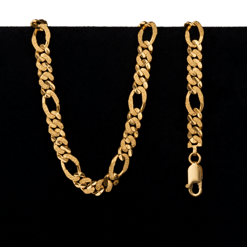 Collier en or 22 carats fantaisie de style Figarucci de 51,3 grammes