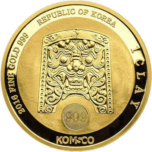 Ronde d'or Chiwoo Cheonwang de la Corée du Sud 2016 de 1 once