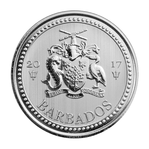 1 oz 2017 Barbados Trident Silver Coin