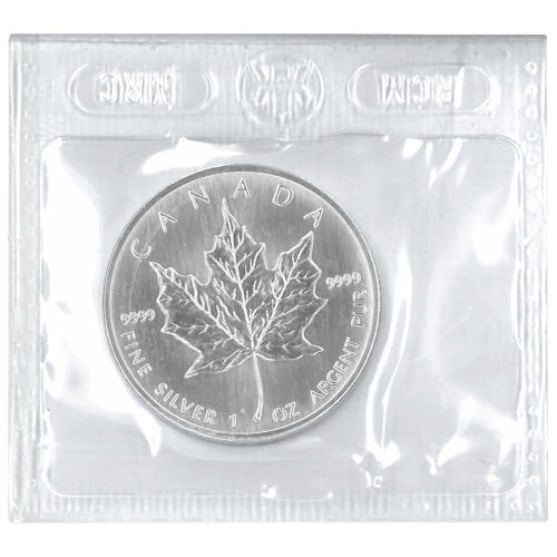 1 oz 2001 Canadian Maple Leaf Flex Sealed Silver Coin | Royal Canadian Mint
