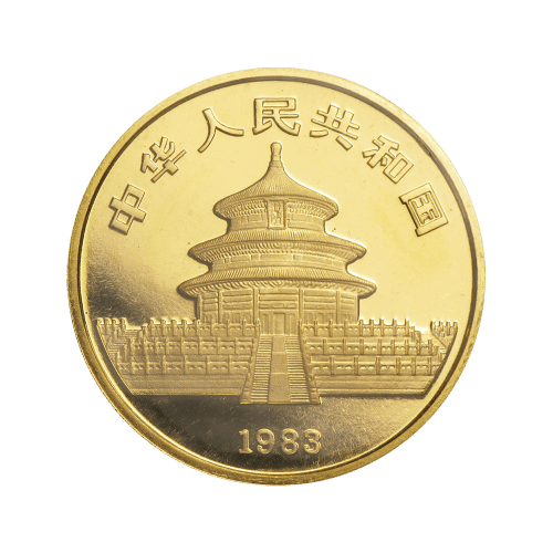 Pièce d'or Panda Chine 1983 1/2 once