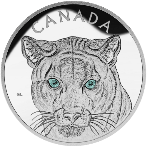 1 kilo 2015 In the Eyes of the Cougar PF70 Ultra Cameo Silver Coin | Royal Canadian Mint