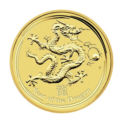 Pièce 1/2 once d'or Lunaire Année du Dragon 2012 | Monnaie de Perth