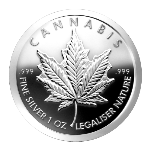 1 oz Slave Queen Cannabis Silver Proof Like Round