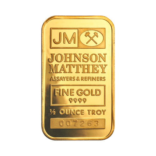 1/2 oz Blank Back Gold Bar | Johnson Matthey
