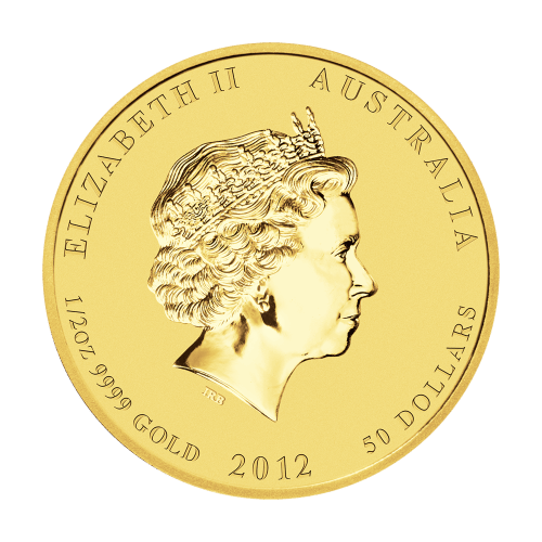 1/2 oz 2012 Dragon Colourized Gold Coin | Perth Mint