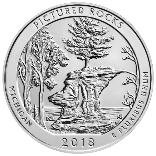 5 oz 2018 America the Beautiful Pictured Rocks Silver Coin | United States Mint