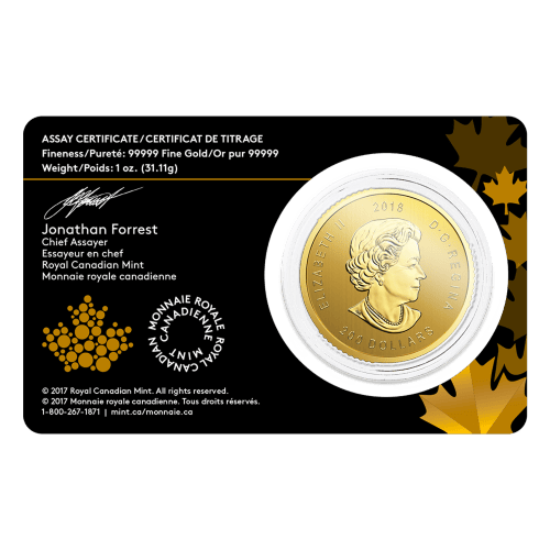 Pièce 1 once d'or Série Cris d'animaux sauvages : Aigle royal 2018 | Monnaie royale canadienne