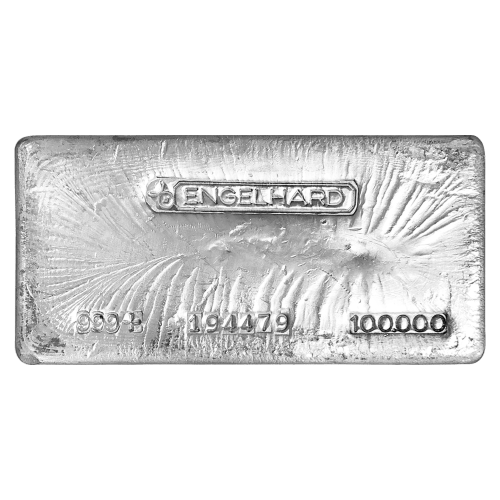 100 oz Vintage Silver Bar | Engelhard