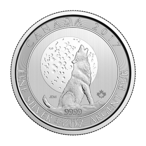 3/4 oz 2017 Moon Wolf Silver Coin | Royal Canadian Mint