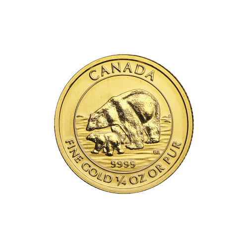 1/4 oz 2015 Canadian Polar Bear & Cub Gold Coin | Royal Canadian
