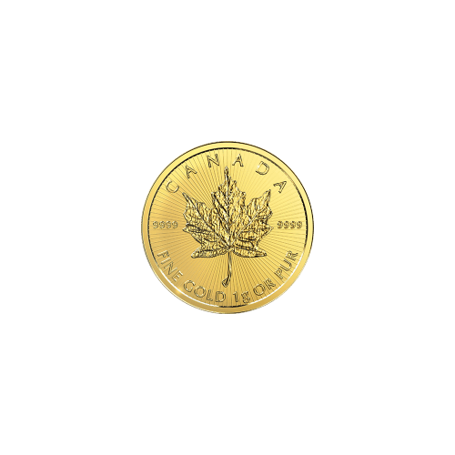 Pièce 1 gramme d'or à l'unité MapleGram25 2018