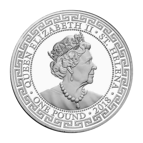 1 oz 2018 Saint Helena British Trade Dollar Silver Coin