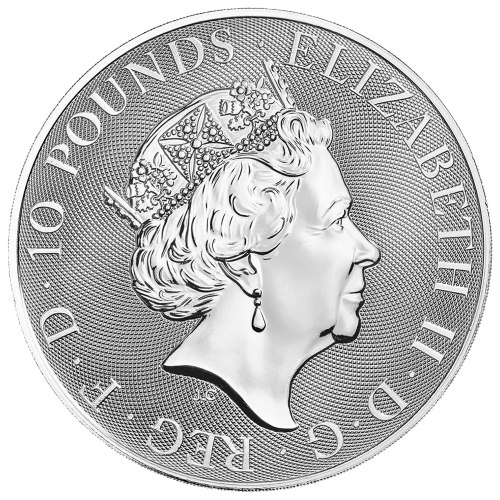 10 oz 2018 Queen's Beasts: Red Dragon of Wales Silver Coin | The