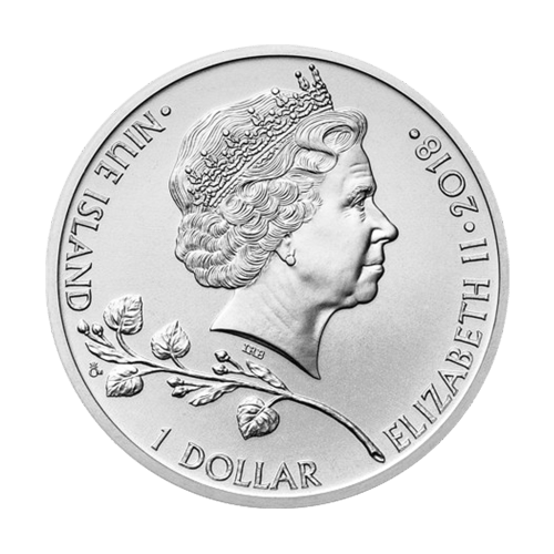 Pièce 1 once d'argent Lion tchèque de Niue 2018