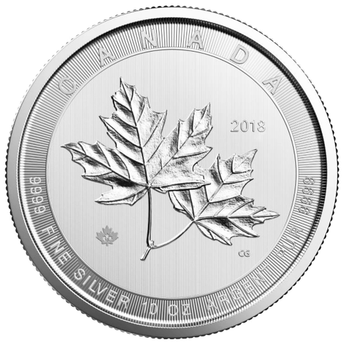 10 oz 2018 Magnificent Maple Leaves Silver Coin | Royal Canadian Mint