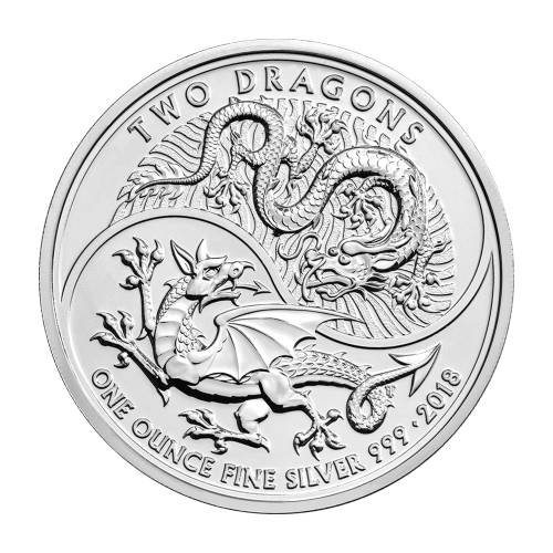 1 oz 2018 Great Britain Two Dragons Silver Coin | The Royal Mint