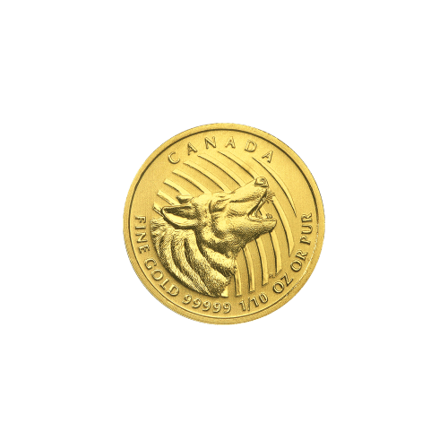 1/10 oz 2015 Call of the Wild Series: Howling Wolf Gold Coin | Royal Canadian Mint